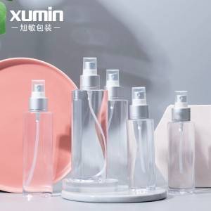 100ml 120ml 150ml 200ml 250ml cosmetic skincare packaging plastic clear spary bottle