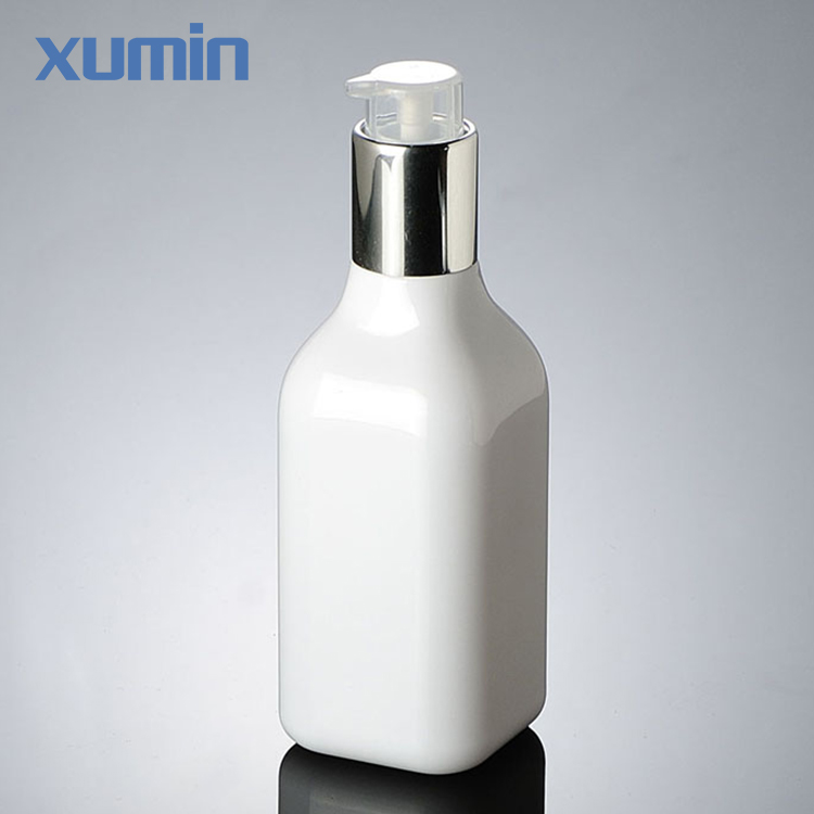 Hot Sale for Empty Cosmetic Containers -
 New arrival hair shampoo pump bottles sliver cap square 200ml cosmetic foam pet bottle – Xumin