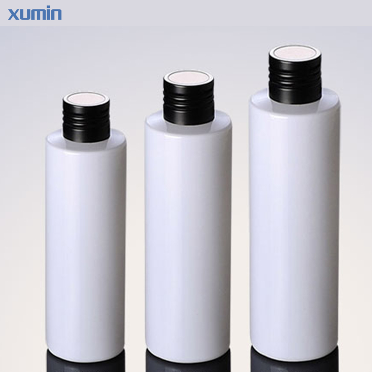 Hot-selling Plastic Manufacturers - Doubler Stopper Design White Plastic Pet Bottle Black Cap Manufacturers Best Price 100Ml 150Ml 200Ml Pet Bottle – Xumin