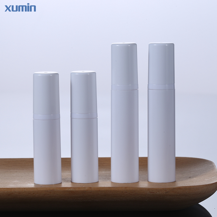 5ml 10ml serum lotion mist bottle white plastic cosmetic airless pump bottle for sale