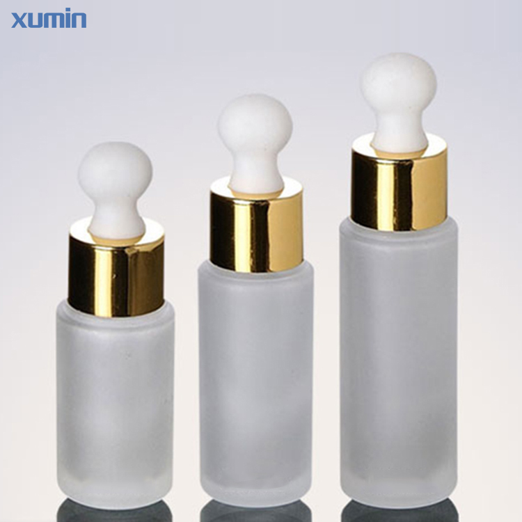 Factory source Small Bottles -
 New Recycled Packaging Golden Rubber Cap Frosted Glass Bottle 30 Ml 25 Ml 20 Ml Cosmetic Glass Bottle – Xumin