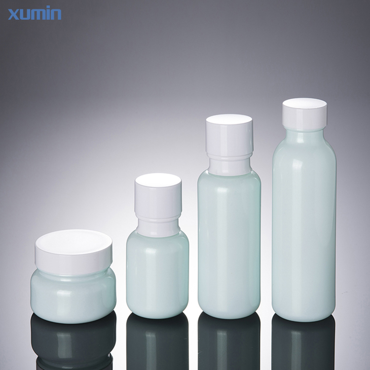 Newest Low Piece 50g 50ml 110ml 150ml Pump bottle cream jar Cosmetic Glass Bottle