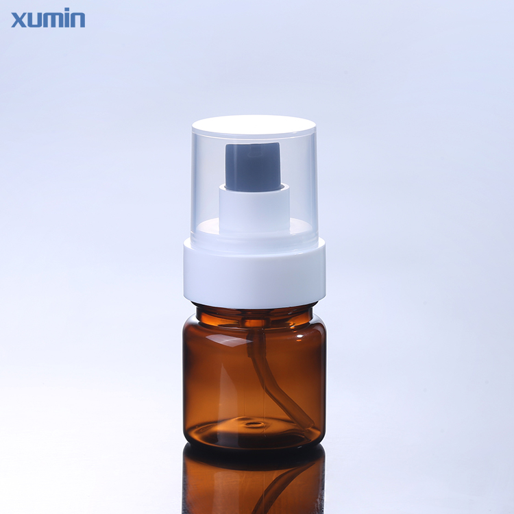 Good User Reputation for Essential Oil Bottle -
 Hot selling Clear Cap Popular tawney amber brown PET PP plastic lotion bottle cosmetic bottle with pump – Xumin