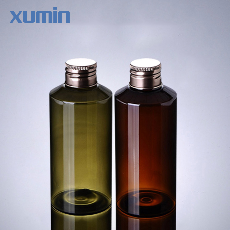 Best-Selling Airless Bottle -
 Minimum order allow Bronze screw cap 100 ML amber green plastic cosmetic pet bottle – Xumin