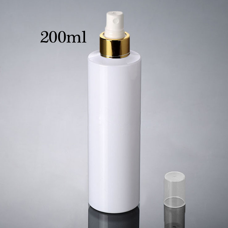 New Arrival White Spray Plastic Pet Bottle Golden Cap 100Ml 150Ml 200Ml Pet Bottle