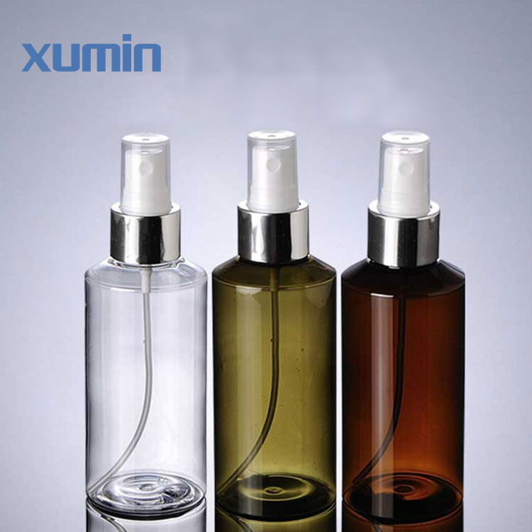 Minimum order allow manufacturers quality sliver spray cap 150ml white green amber cosmetic pet bottle