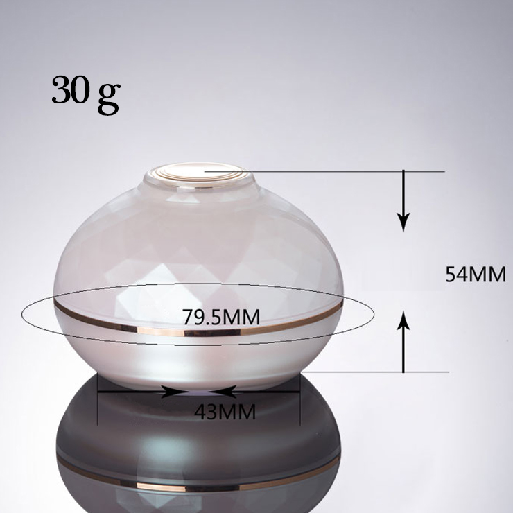 Good quality Custom Packaging -
 30g OEM seal face lotion bottle acrylic bowl shaped facial cosmetic cream jar – Xumin
