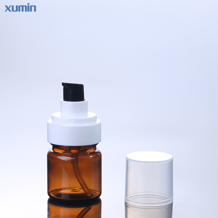 Factory wholesale Pet Plastic -
 Empty Plastic PET cosmetic Packaging 100ml pump bottle PET Bottle with Clear Cap – Xumin
