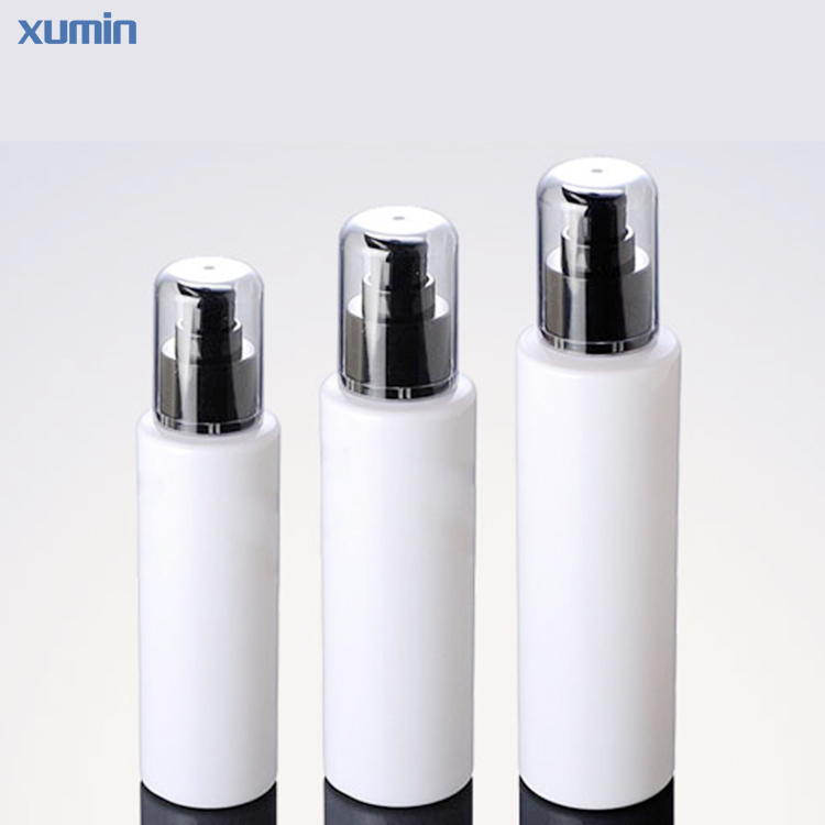 Factory wholesale Acrylic Containers -
 Leakproof Design Cylinder Cover plastic hair oil bottles Black Spray 100Ml 150Ml 200Ml Cosmetic Pet Bottle – Xumin
