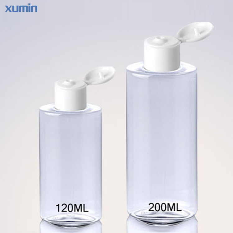 empaquetado cosmético de Flip blanca botella de PET de 120 ml tapones de botellas de plástico para mascotas 200Ml