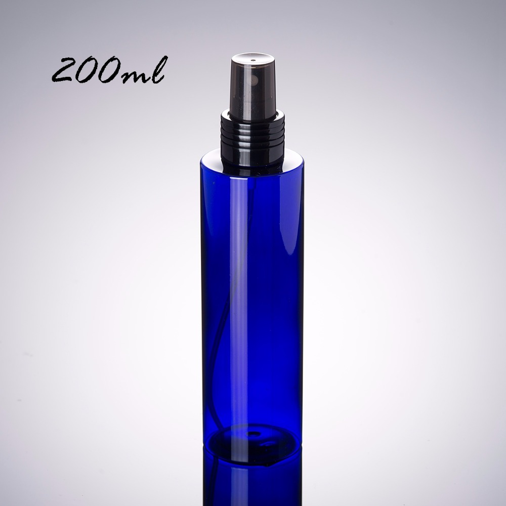 High Quality Black Spray Cap Blue 100Ml 200Ml 250Ml Cosmetic Pet Bottle