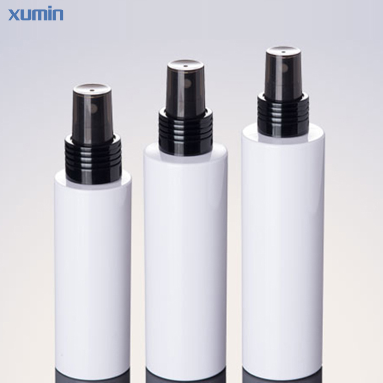 Best Price for Skincare Packaging -
 Leakproof Design White Cosmetic Pet Bottle Black Spray Cap 100Ml 150Ml 200Ml Pet Bottle – Xumin