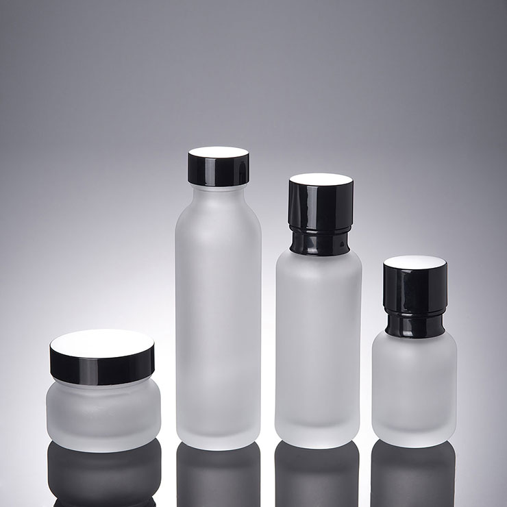High Quality for Travel Size Bottles -
 Black Cap Lotion Cream Packaging 50g Jar Frosted 50Ml 110Ml 150Ml Cosmetic Glass Bottle – Xumin