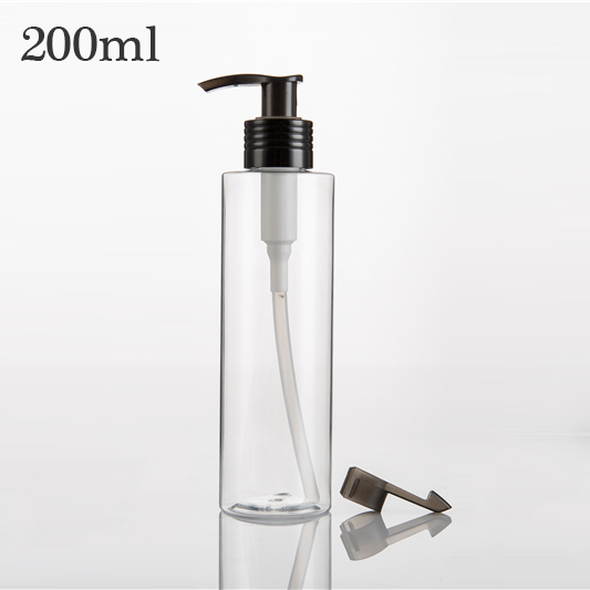 Easy carry flat shoulder black cap 100ML 120ML 150ML 200ML 250ML foam pump cosmetic pet bottle