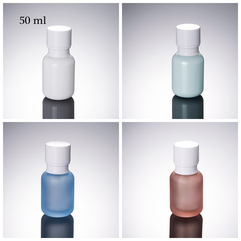 Wholesale Hot Selling 50g 50ml 110ml 150ml Serum Glass Bottle and Jars Skin Cream Jar Frosted Glass Empty Lotion Bottle