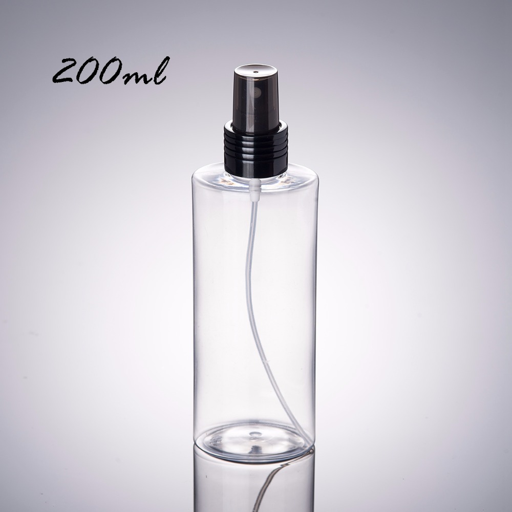 High Quality Black Spray Cap 120Ml 200Ml Cosmetic Plastic Pet Bottle
