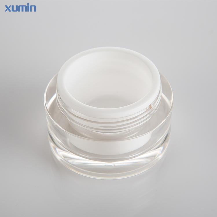 Free sample cosmetic plastic bottle 15g 20g 30g 50g 75g acrylic pressure lotion bottle serum cream jar