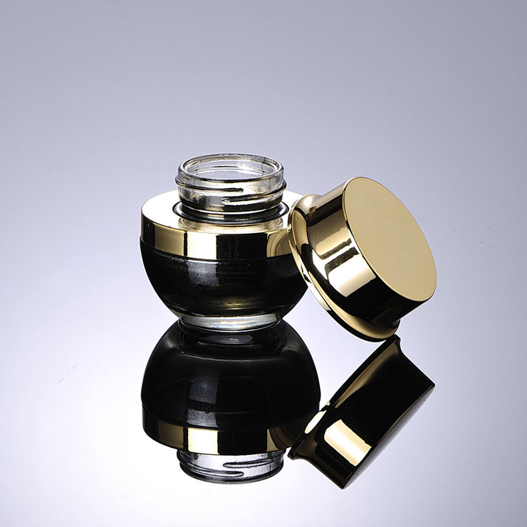 Trade Assurance Golden Cap 2oz 30Ml 50Ml 100Ml Glass serum Bottle 20G 30G 50G Cosmetic Container Wholesale Glass Cosmetic Jar