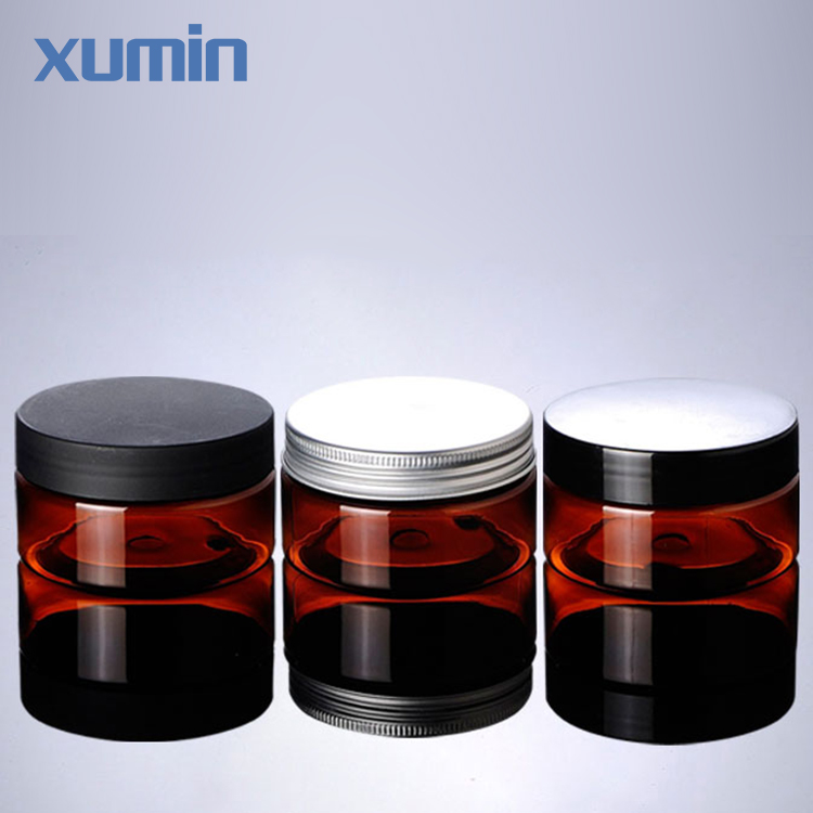 Minimum order allow 3 types caps amber 100G cosmetic pet plastic jar