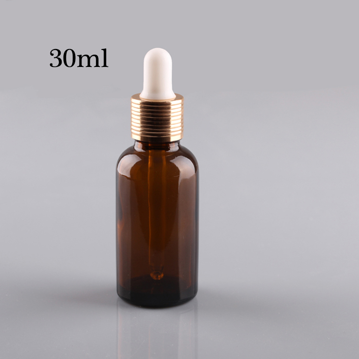 China Manufacturer for Empty Bottles -
 High Quality Screw Top Rubber Essential Oil Dropper Amber Glass Bottle 10Ml 30Ml 50Ml 100Ml Cosmetic Glass Bottle – Xumin