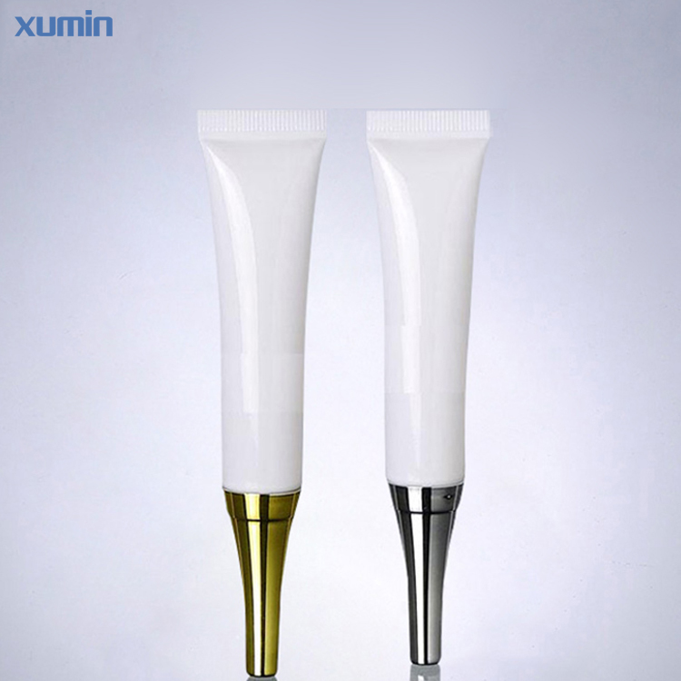 Low MOQ for Cream Jar - Trade Assurance 15 ML Silver Golden Cap White Plastic Packaging Cosmetic Tube – Xumin