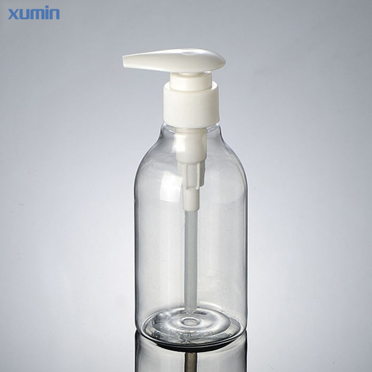 Leakproof design white cap Soap Shampoo Bottle 200 ml pump clear plastic cosmetic pet bottle