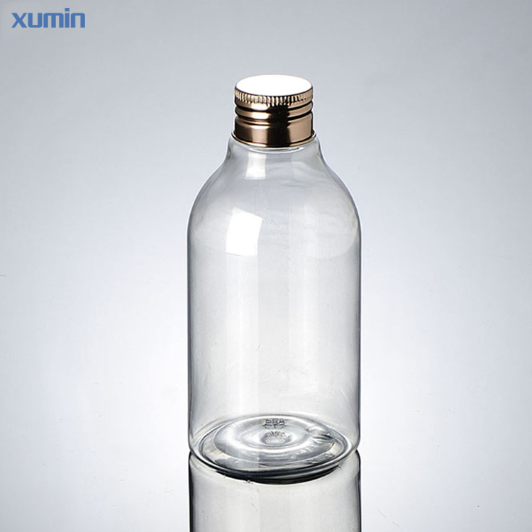 High performance Bronze cover cap clear 200 ml Transparent plastic cosmetic pet bottle