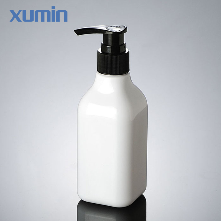 Leakproof डिझाइन फेस पंप बाटली साबण शॅम्पू काळा टोपी 200 मिली चौरस प्लास्टिक पाळीव प्राणी बाटली