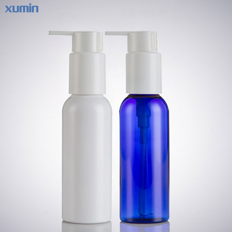 Recyclable foam pump bottle cap 100ML white blue plastic pet bottle