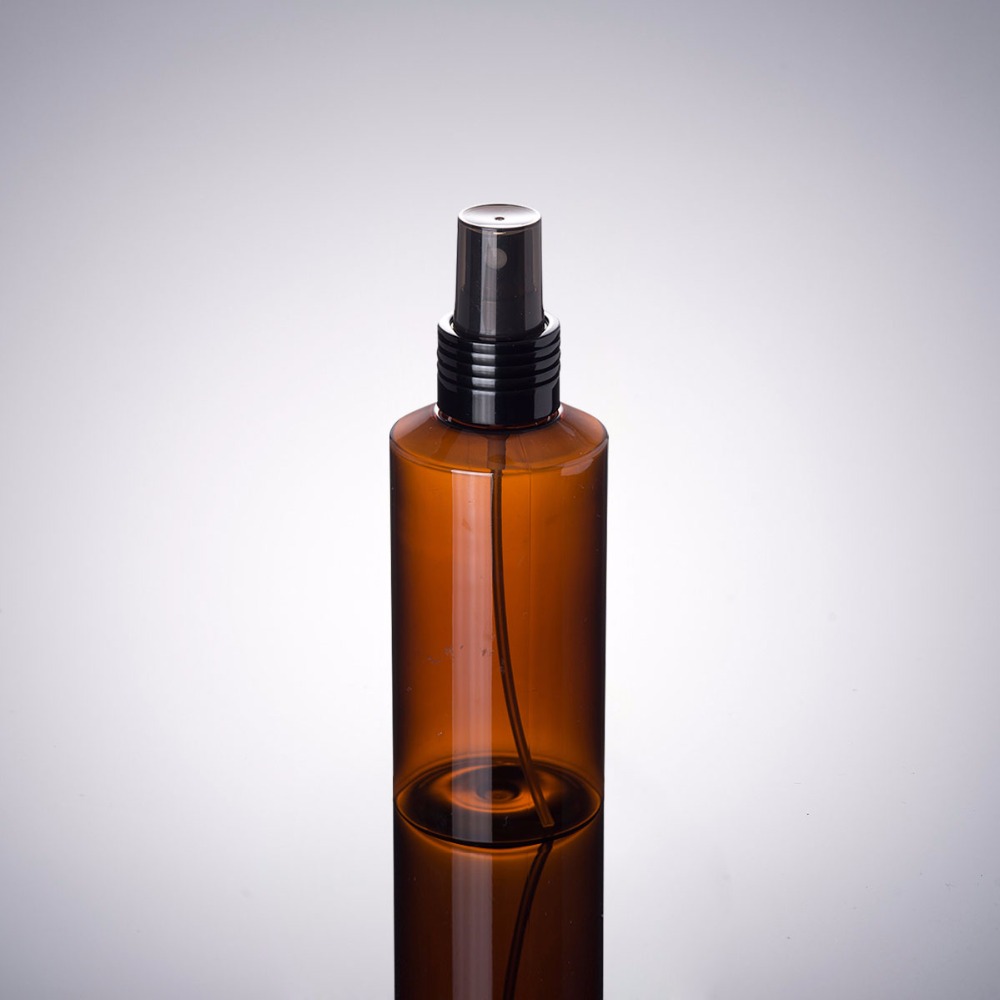 Moda pakiranje črn spray pokrovček nagnjena ramenska 100 ml zelena oranžna plastična kozmetični hišne steklenice