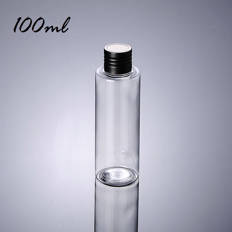 Special Design for Pet Products -
 Perfect travel size flat shoulder electroplate aluminum cap 100ML 120ML 150ML 200ML 250ML cosmetic pet bottle – Xumin
