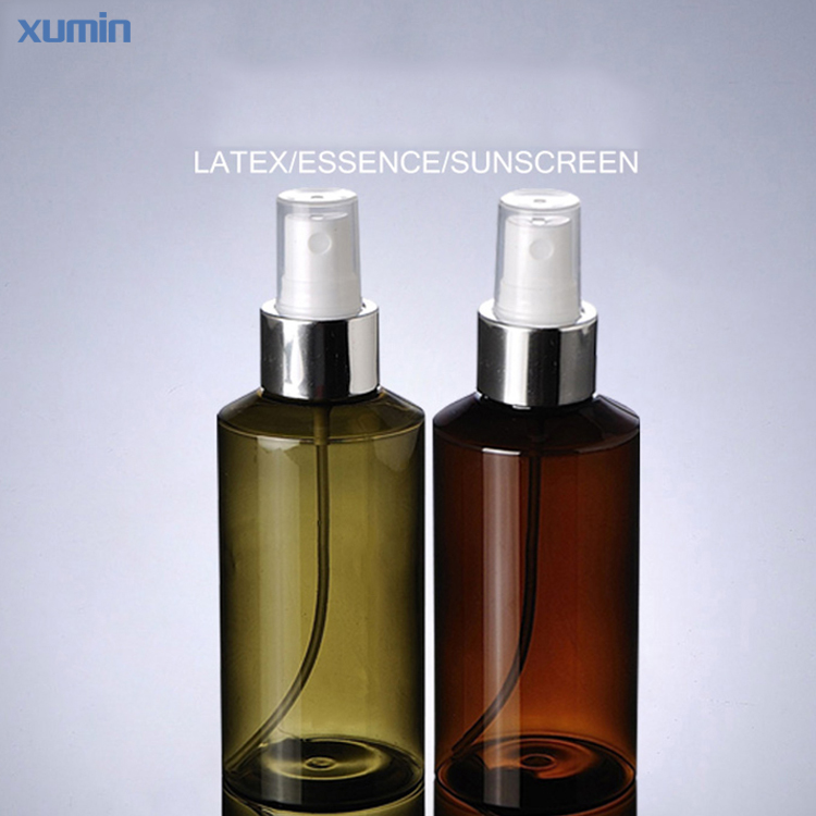 China Factory for Empty Cosmetic Jars -
 High quality green amber transparent plastic cosmetic 150ml PET Plastic Spray Bottle – Xumin