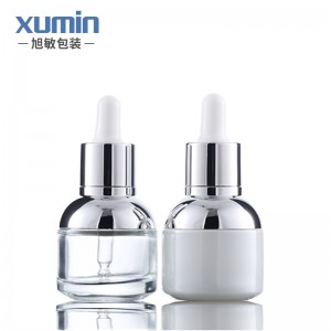 Wholesale white and clear 30ml pet glass bottle for 30ml dropper bottles