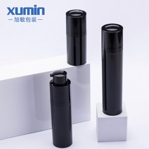 Cheap price Jars With Lids - cosmetic bottle15ml 30ml 50ml black airless bottle packaging airless bottle black cosmetic pump bottle – Xumin