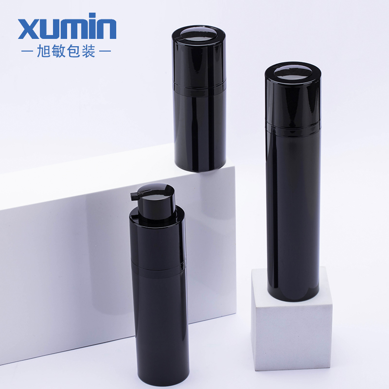 cosmetic bottle15ml 30ml 50ml black airless bottle packaging airless bottle black cosmetic pump bottle Featured Image