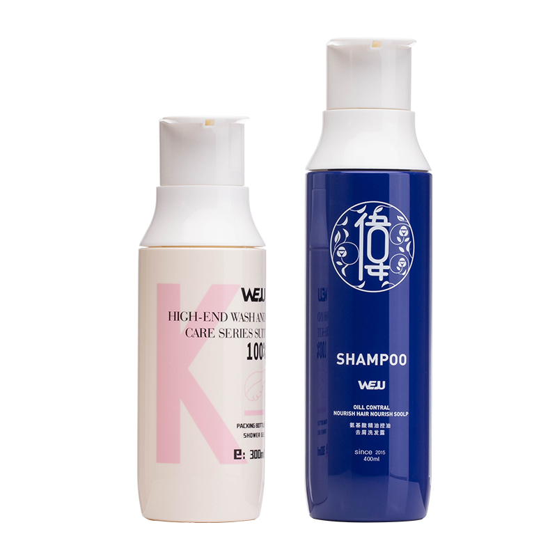bottles for shampoo 300ml 400ml cylinder plastic bottle pet material Featured Image