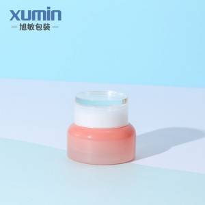 wholesale glass face cream jar pink cosmetic cream jar 50ml packaging for cosmetic glass jar