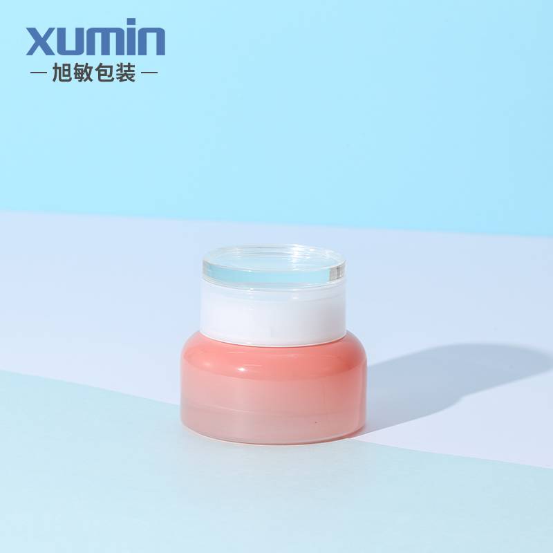 wholesale glass face cream jar pink cosmetic cream jar 50ml packaging for cosmetic glass jar Featured Image