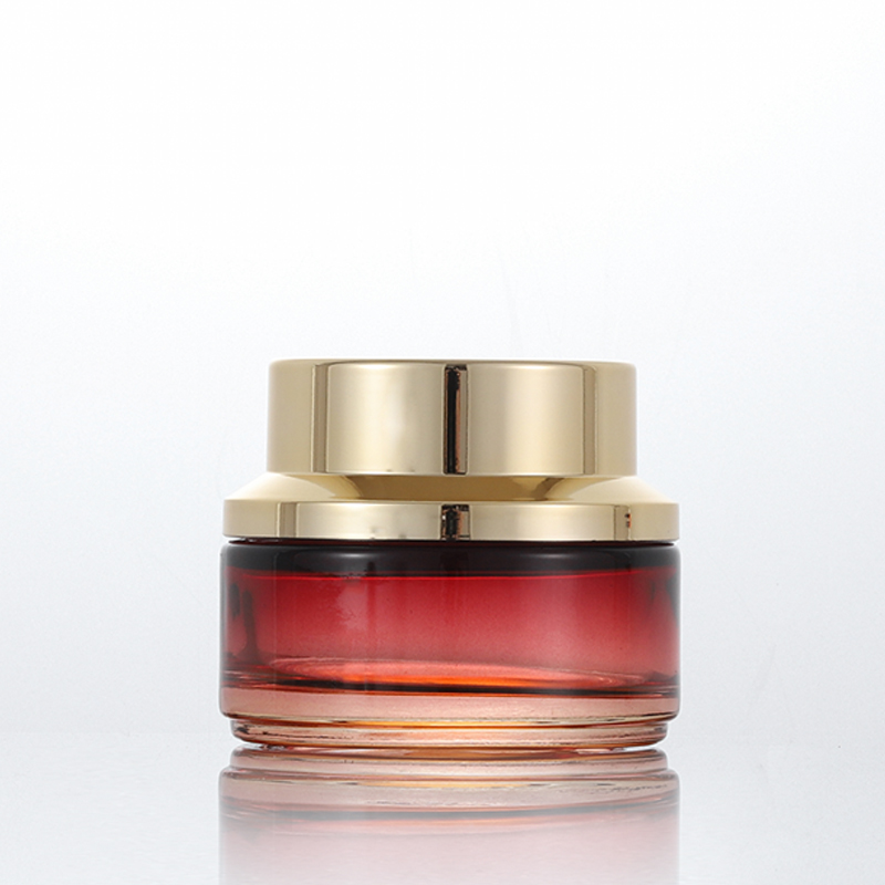 cosmetic 50g glass cream jar gradual change red color with face cream jar glass Featured Image