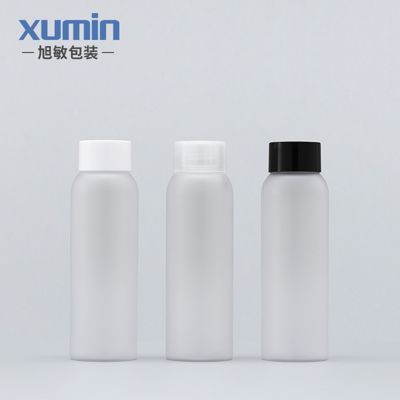 Wholesale products china 200ML pet plastic bottle lucency bottle and black cover white cover for frosted bottle Featured Image