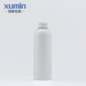 Personal care cosmetic bottles 200ml Pet plastic bottle white nese aluminum bottle cover