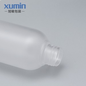 Made in china high-quality pet plastic bottle with 200ML frosted Black  stripe pump and white dome pump bottle