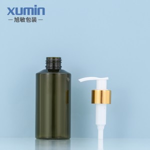 Made in china Green and Brown 100ML lotion bottle 150ML transparent plastic cosmetic packaging