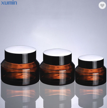 Trade Assurance Amber Glass Cosmetic Jar Fashion Packing 15G 30G 50G Glass Cosmetic Jar Featured Image