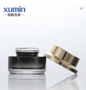 OEM Manufacturer 30ml Bottle - Cosmetic glass jars containers black cream glass jar 50g custom  gradual change black color glass packaging – Xumin