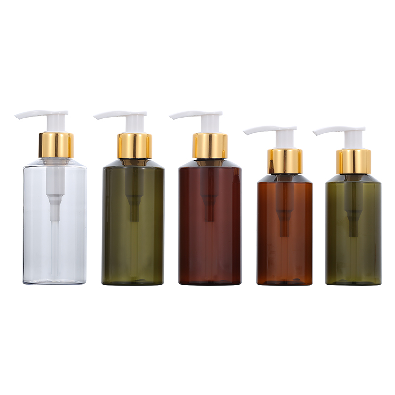 Made in china Green and Brown 100ML lotion bottle 150ML transparent plastic cosmetic packaging Featured Image