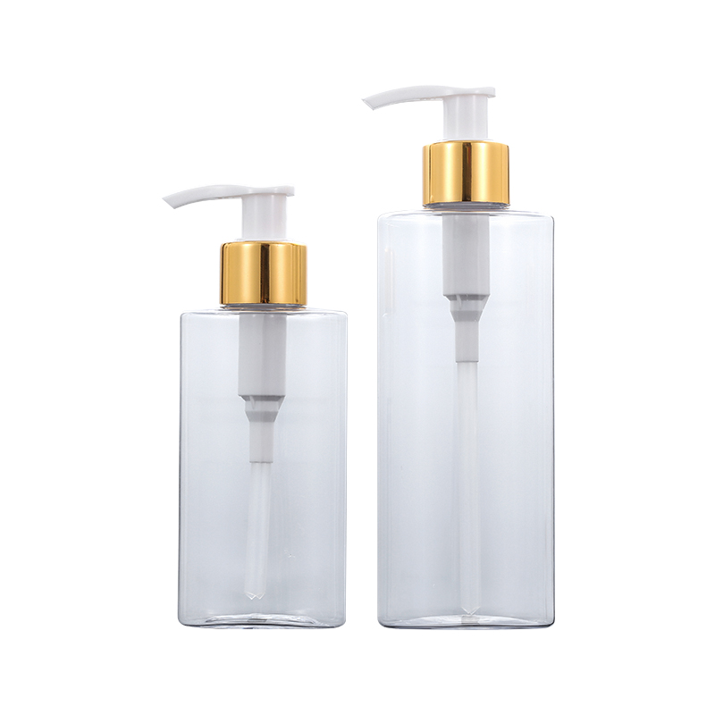 Hot New Products Plastic Jars -
 120ML Transparent bottle Golden Ring Flat Bottle 200ML cosmetic packaging bottle – Xumin