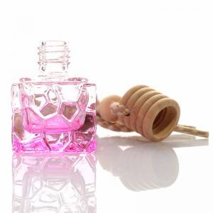 7ml Vierkante Crystal Glass Perfume bottle Kleurrijke etherische olie auto parfum glazen flessen