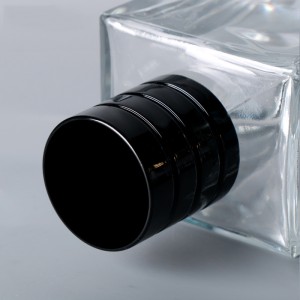 luxo transparente garrafa de vidro de perfume quadrado para homens projetar seu próprio 100ml frasco de perfume com tampa pulverizador uv preto
