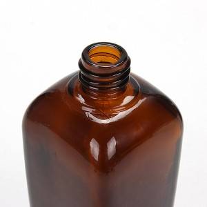15ml 25ml 30ml 50ml pabrik 100ml Amber semprot kosong botol kaca pasagi dropper pikeun minyak atsiri